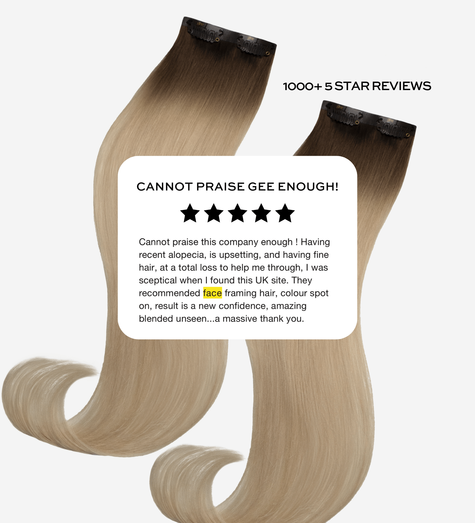'FACE FRAMERS'® Front Clip In Hair Extensions - gee
