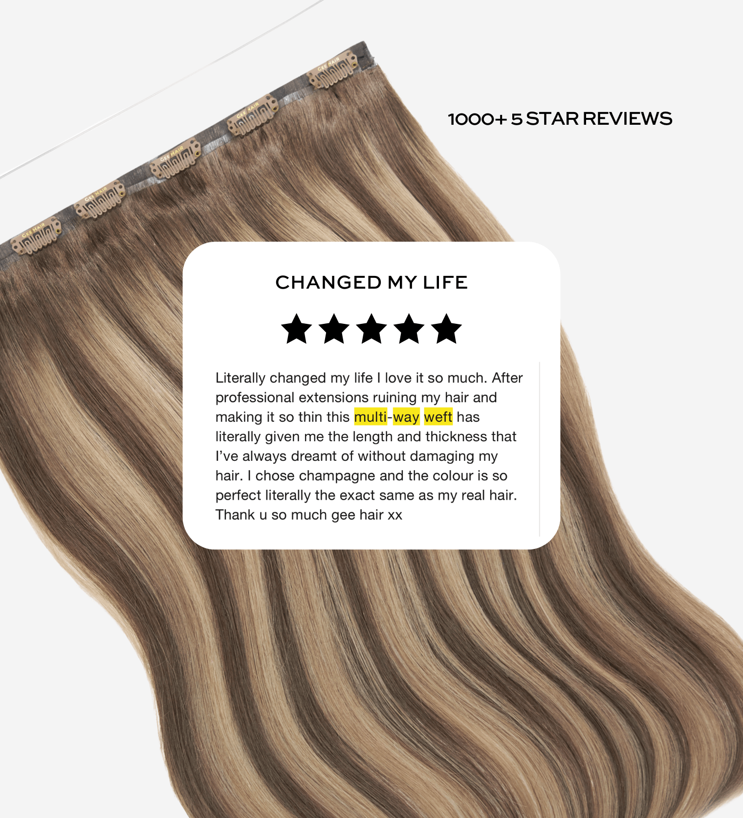 'MULTIWAY WEFT' Halo Hair Extensions - gee