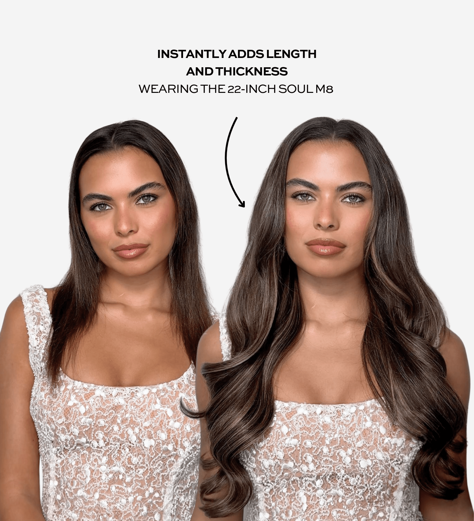'SOUL M8' Full Head Clip In Hair Extensions - gee