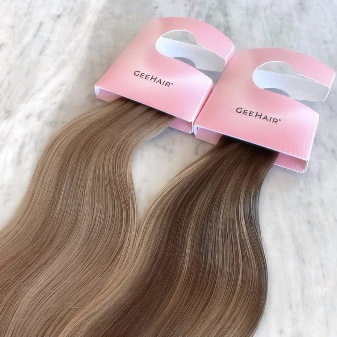 Rose gold outlet human hair extensions